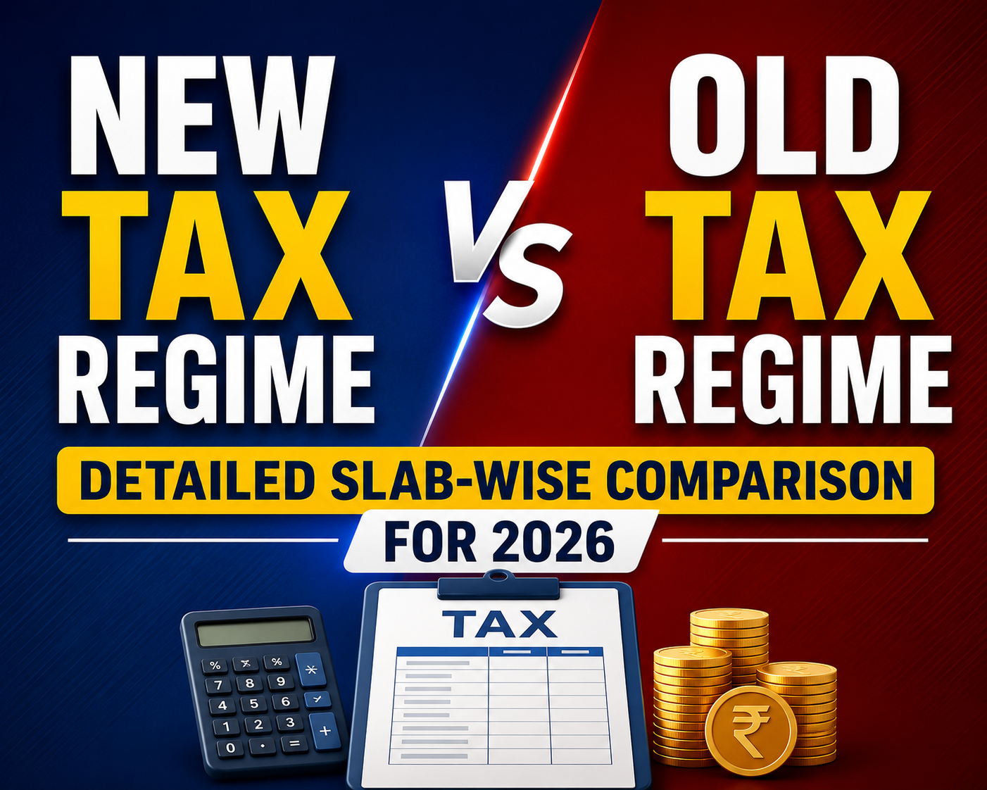 New Tax Regime Vs Old Tax Regime – Detailed Slab-wise Comparison For 2026